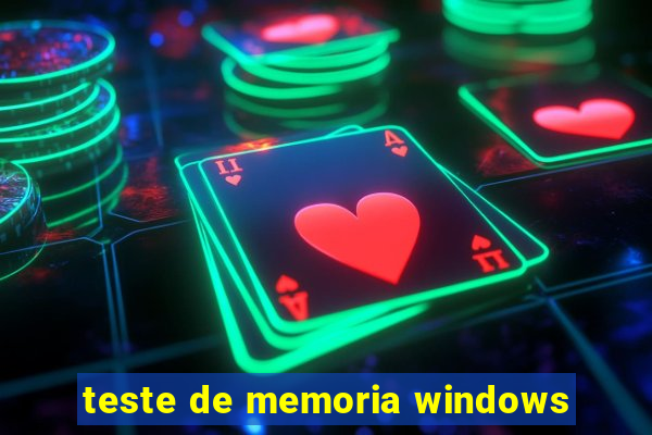 teste de memoria windows